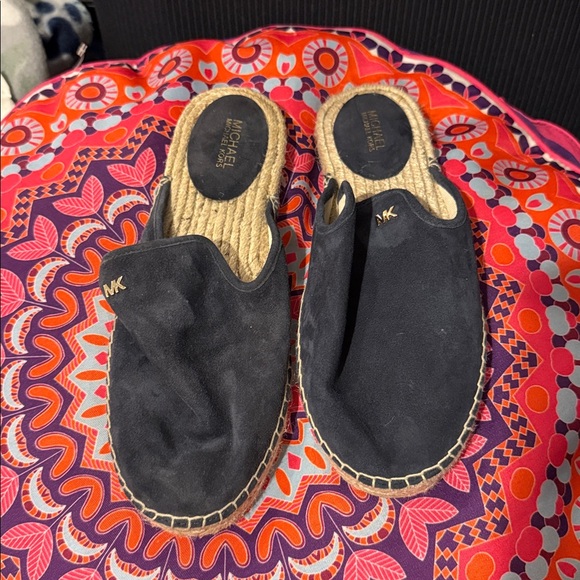 Michael Kors Navy Suede Espadrille Slides - Picture 1 of 3